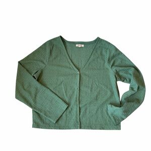 Green Trellis colored Madewell V-Neck Cardigan